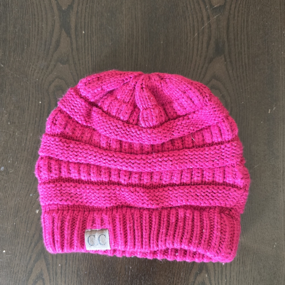 C.C. Boutique Bright Pink Knit Hat
